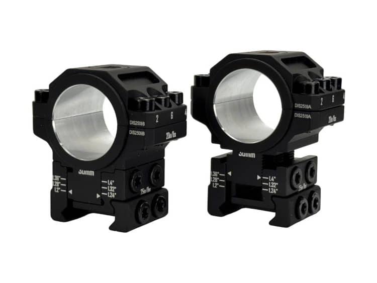 Adjustable height 30mm scope rings