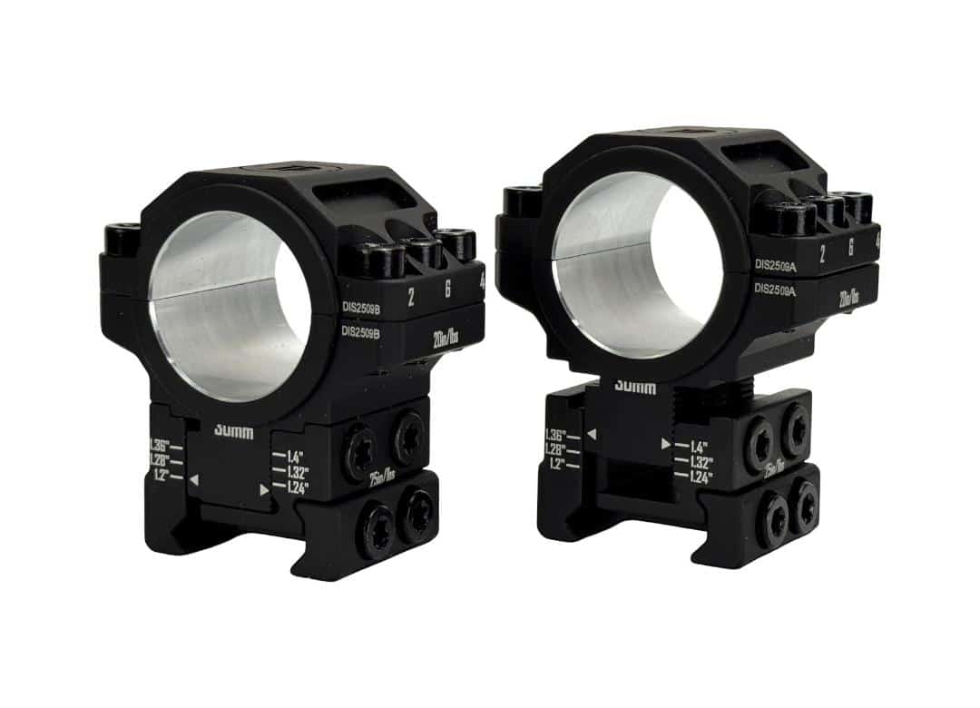 Adjustable height 30mm scope rings